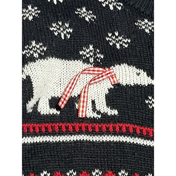 Nordic Fair Isle Knit Cardigan Womens S Reindeer Polar Bears Button Up Holiday - Picture 4 of 15